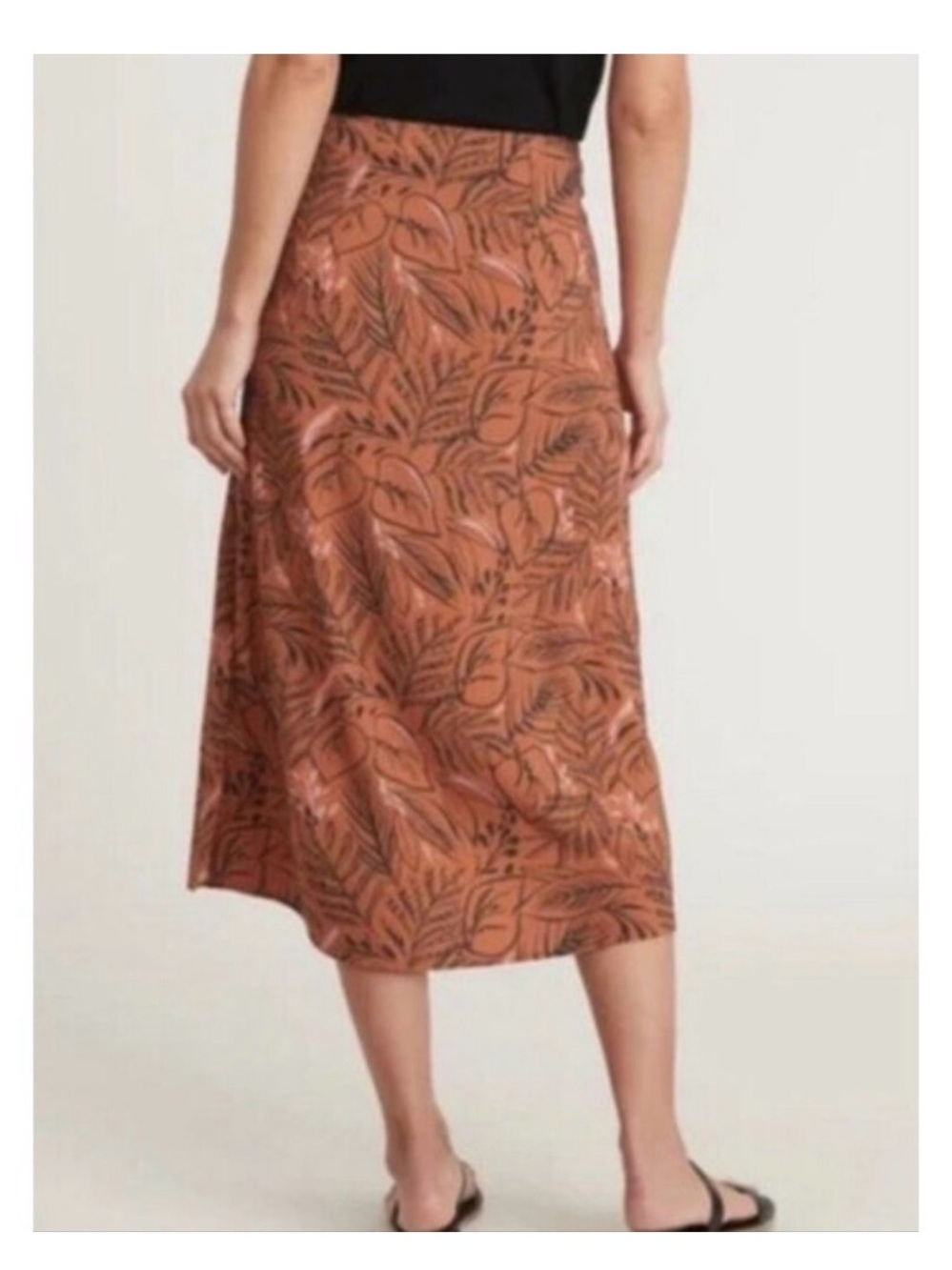 Marine Layer Ryan Midi Slip Skirt Floral Print Side Slits size 0